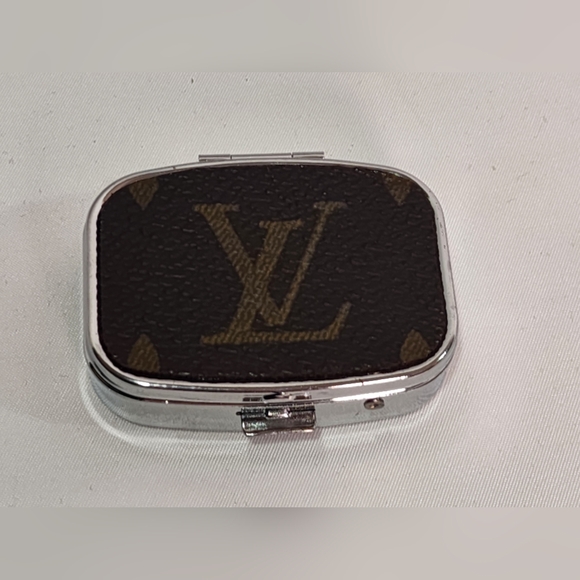 Louis Vuitton Accessories - Louis Vuitton Monogram Canvas Silver Pill Box Compact Mirror